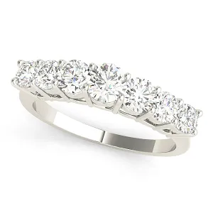 0.70 ctw. Round Diamond Wedding Band 7 Stone Anniversary Ring