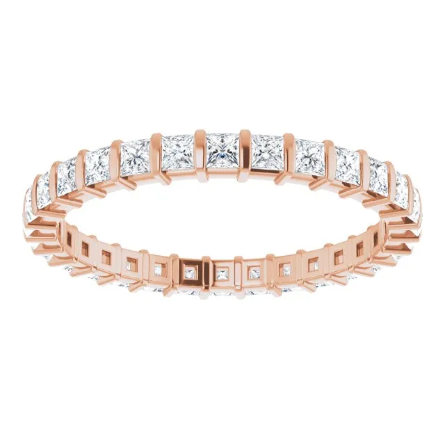 0.90 ct. Bar Set Princess Diamond Eternity Band