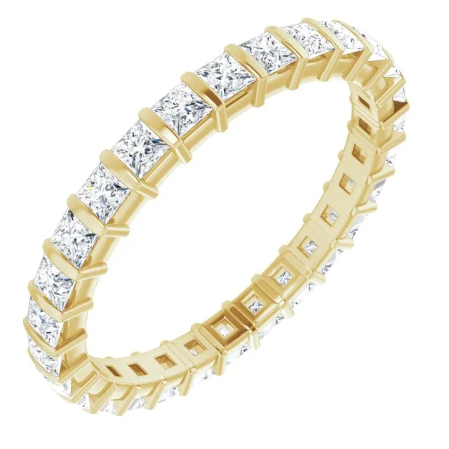 0.90 ct. Bar Set Princess Diamond Eternity Band