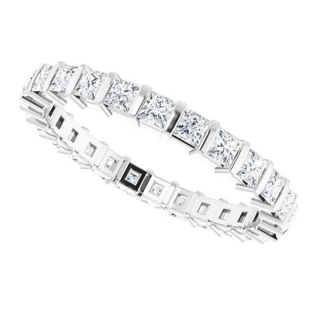 0.90 ct. Bar Set Princess Diamond Eternity Band