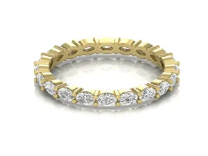 1.19ct oval cut Full eternity Diamond wedding band art deco unique ring vintage 14k solid gold for moissanite christmas gift on Etsy