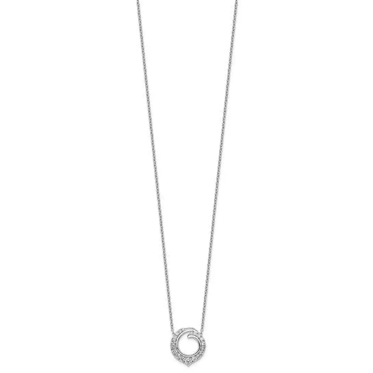 14K White Gold Lab Grown Diamond VS/SI GH, Circle Necklace (0.995 CTW)