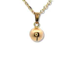 14K Yellow Gold Small Jingle Bell Charm