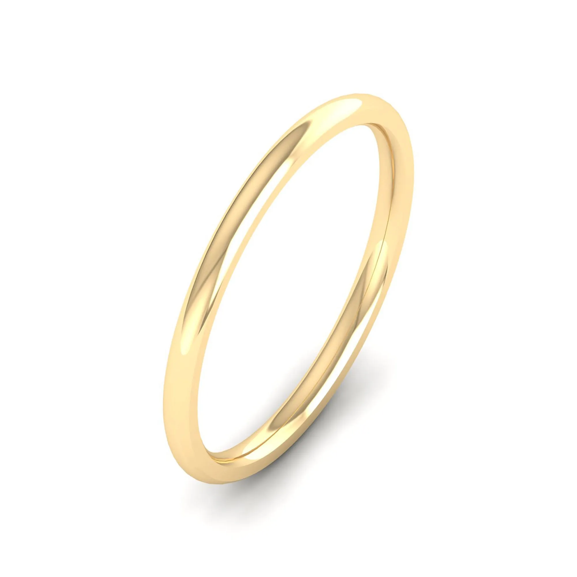 1.5mm Half Dome Wedding Ring