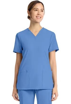 Achieve CK832 Women's 2-Pocket V-Neck Top Ciel