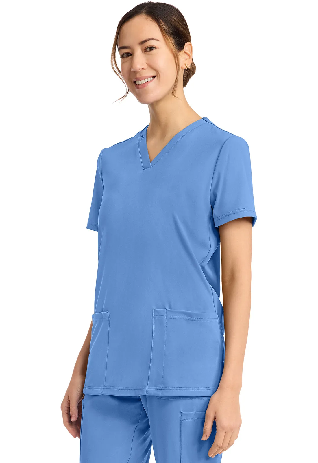 Achieve CK832 Women's 2-Pocket V-Neck Top Ciel