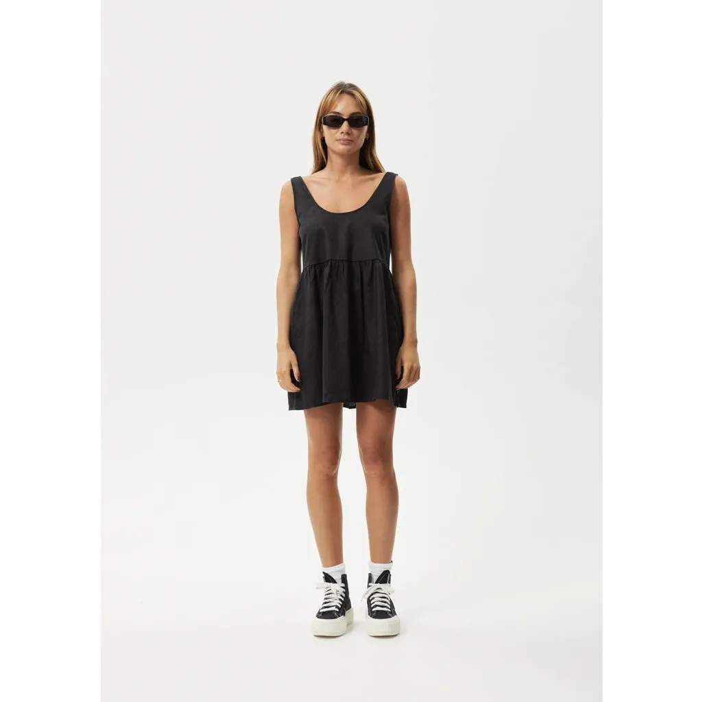 AFENDS JESSE HEMP MINI DRESS - BLACK