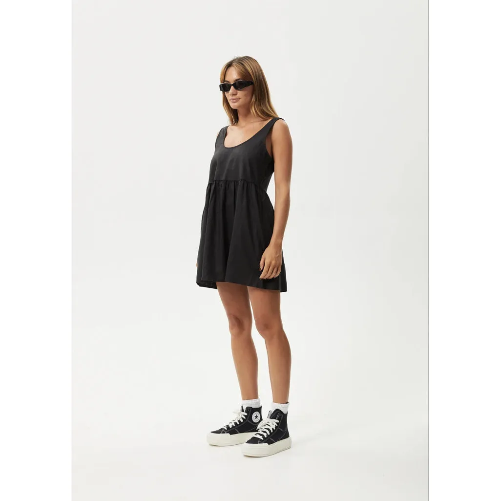 AFENDS JESSE HEMP MINI DRESS - BLACK