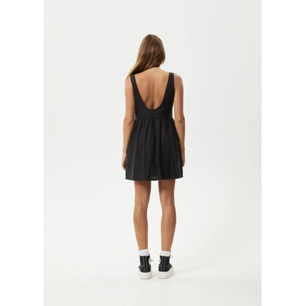AFENDS JESSE HEMP MINI DRESS - BLACK