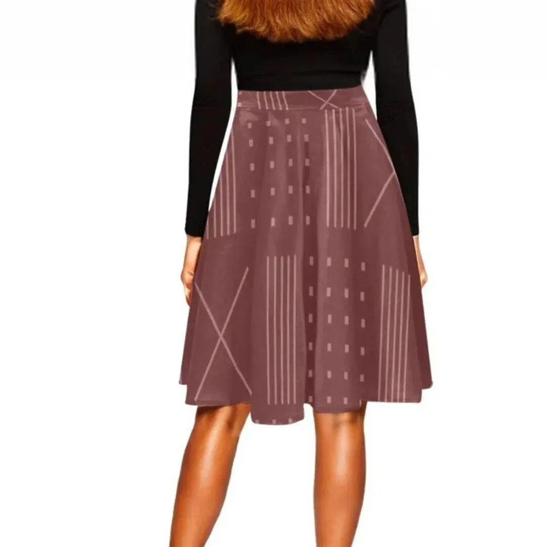 African Print Skirts Maroon