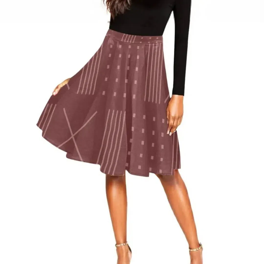 African Print Skirts Maroon