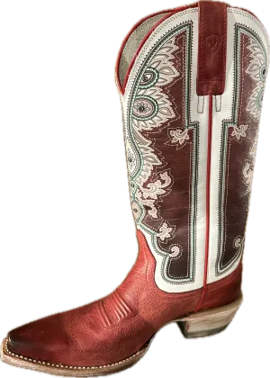 Ariat Women's Alameda Snip Toe, Red, White and Green  Boots