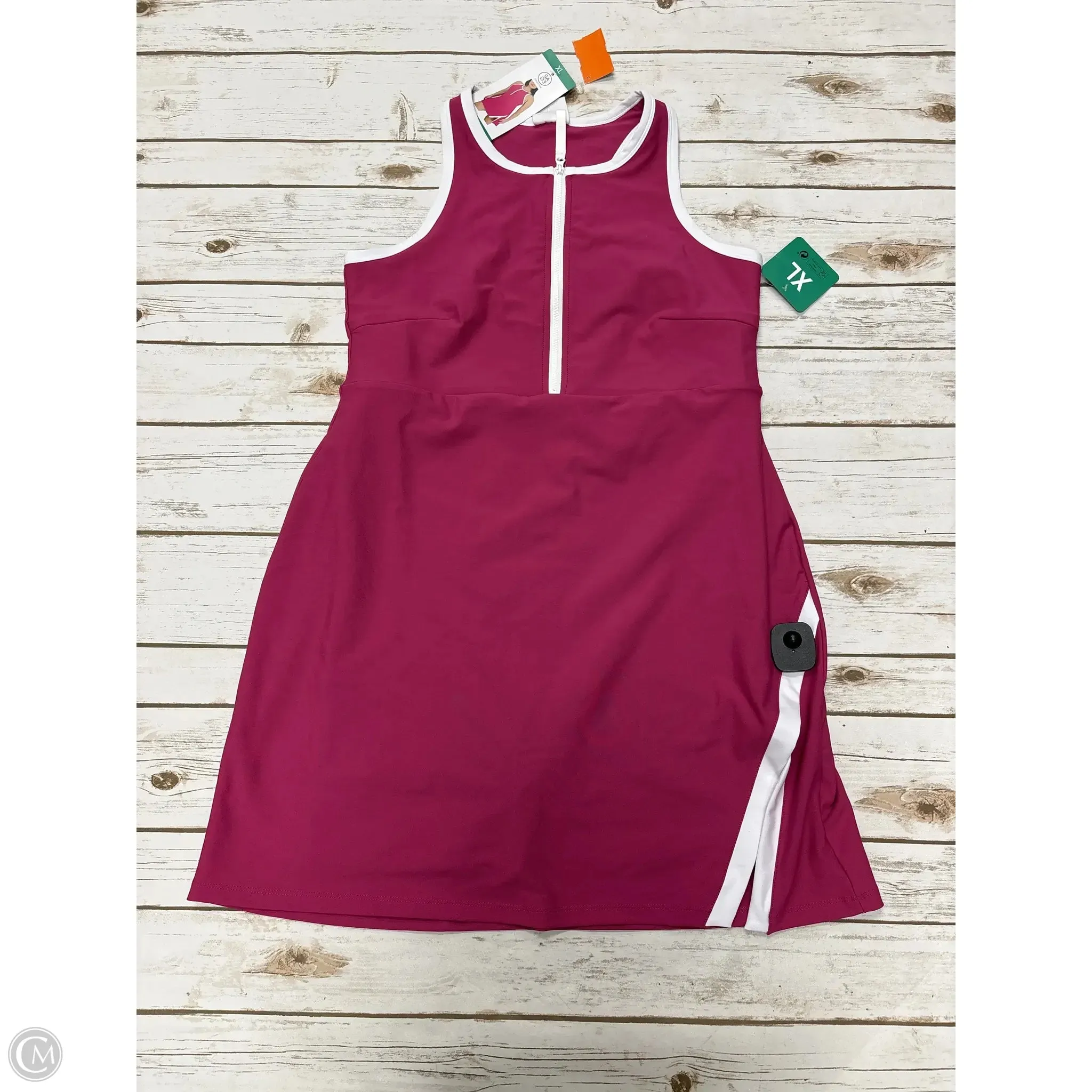 Athletic Dress By Sage In Pink & White, Size: Xl