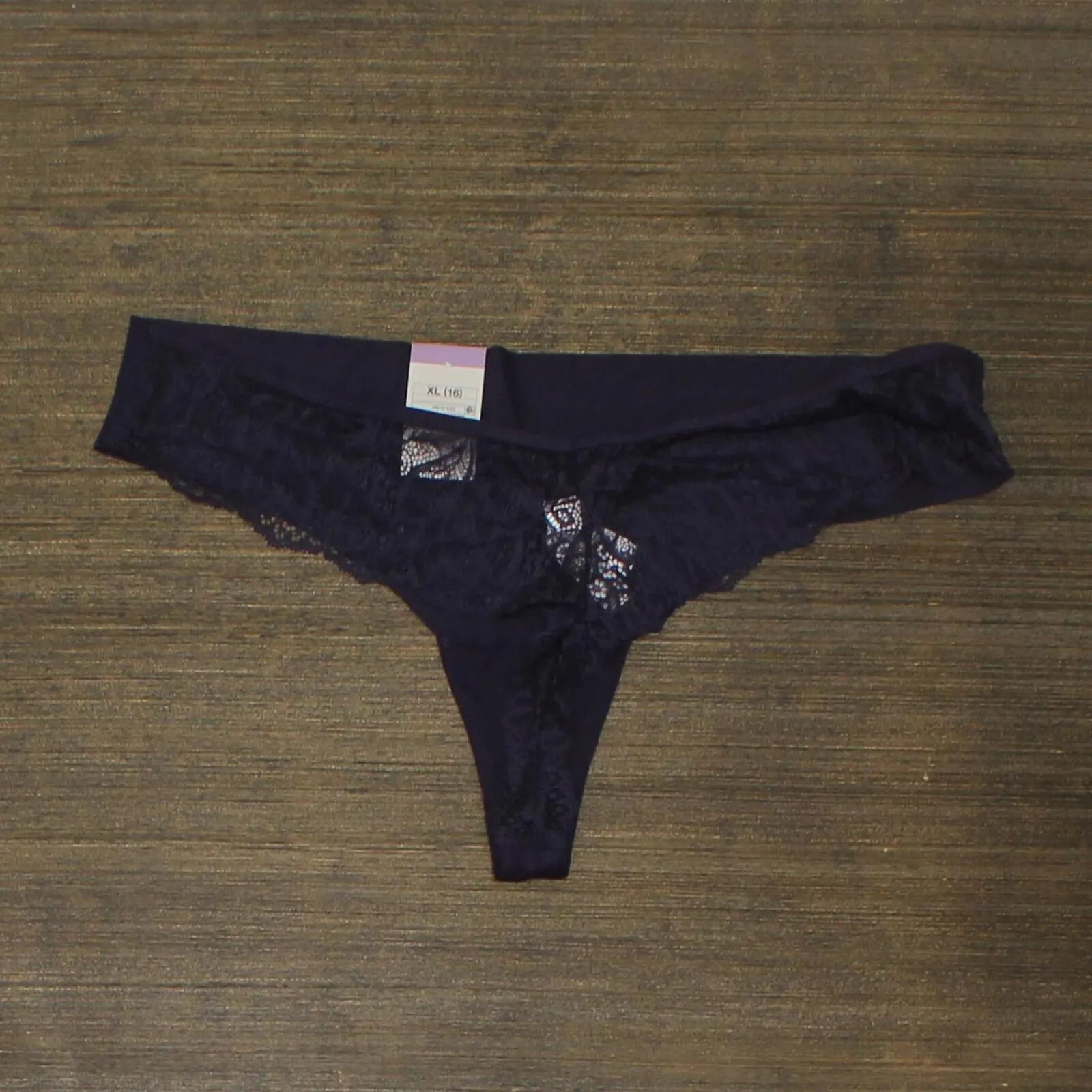 Auden Women's Laser Cut Thong with Lace Back 552866