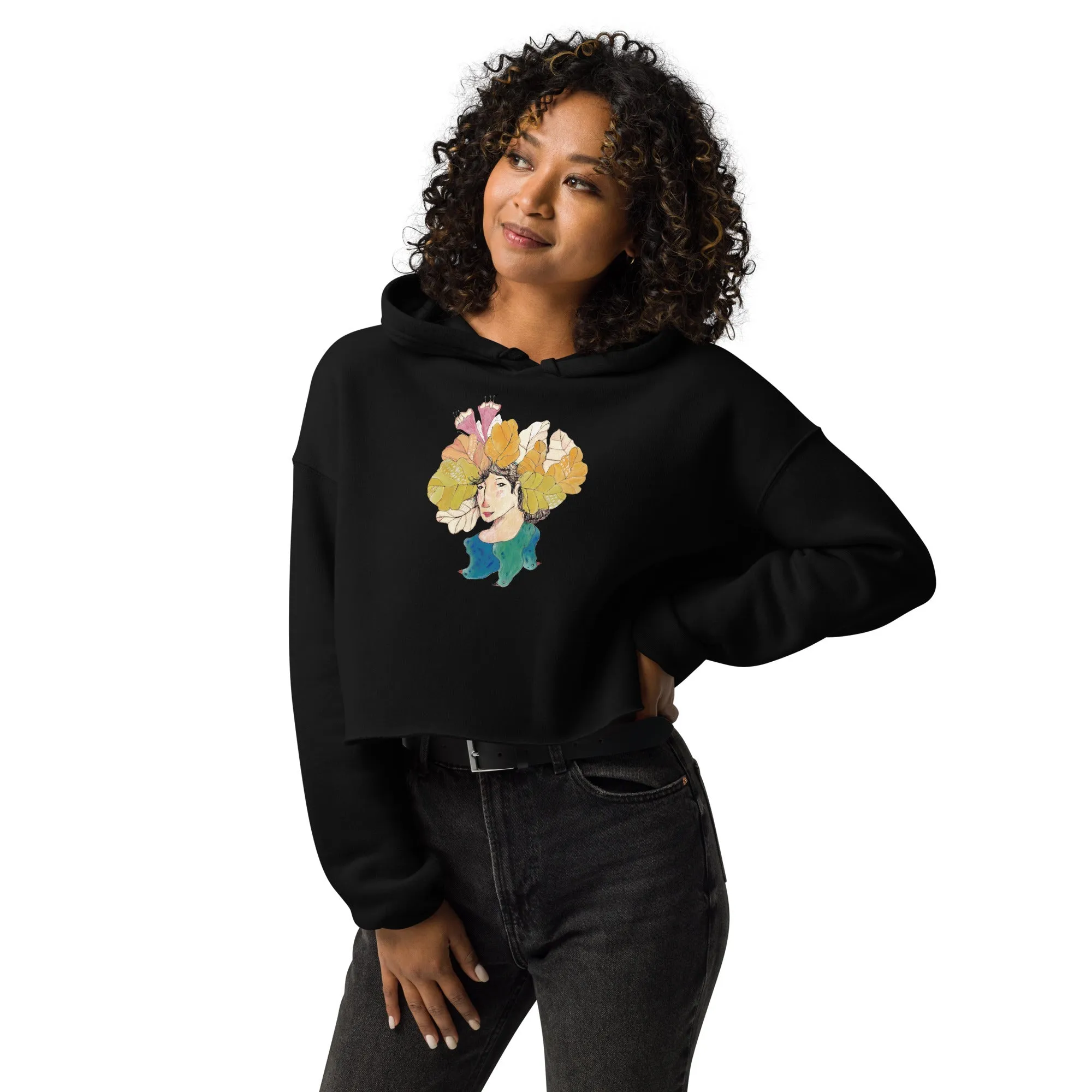 AUTUMN LEAVES Women's Crop Hoodie
