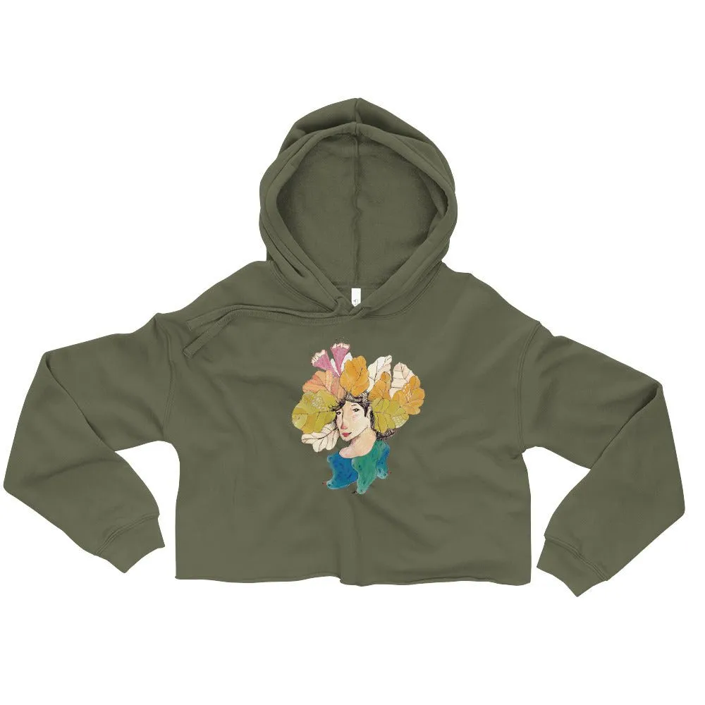 AUTUMN LEAVES Women's Crop Hoodie