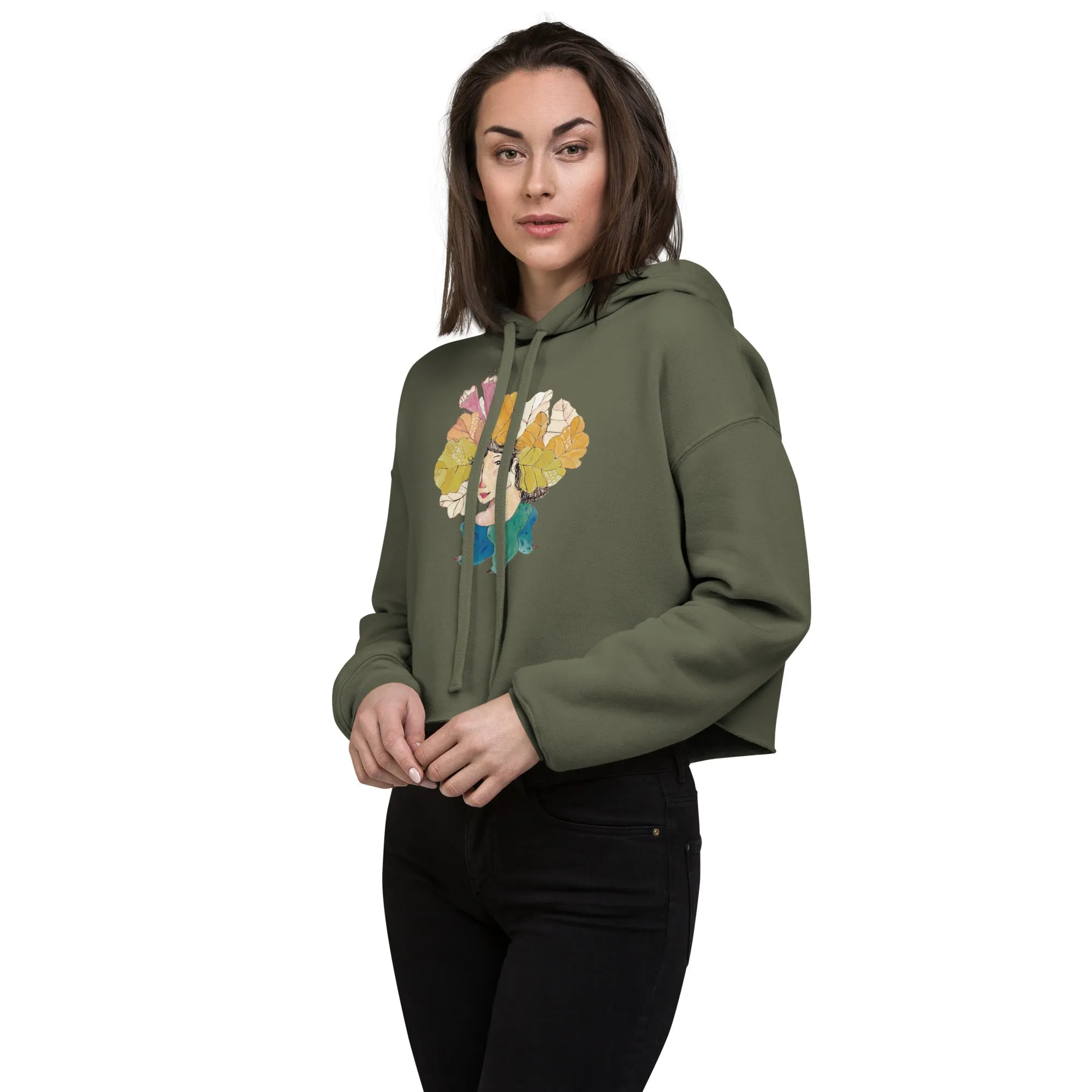 AUTUMN LEAVES Women's Crop Hoodie