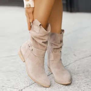 B&S | Durable & Comfortable Ankle Suede Boots for Women – Stylish Footwear for Casual and Formal Occasions
