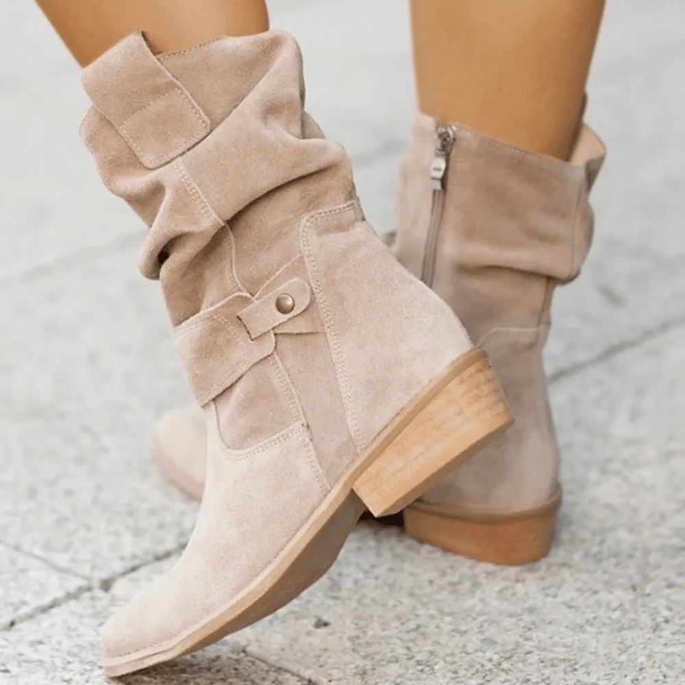 B&S | Durable & Comfortable Ankle Suede Boots for Women – Stylish Footwear for Casual and Formal Occasions