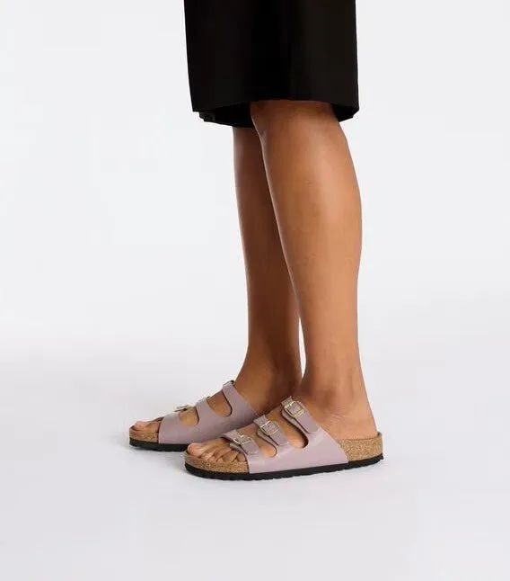Birkenstock Florida Sandals - Graceful Faded Purple Birko-Flor | Comfortable Cork Footbed