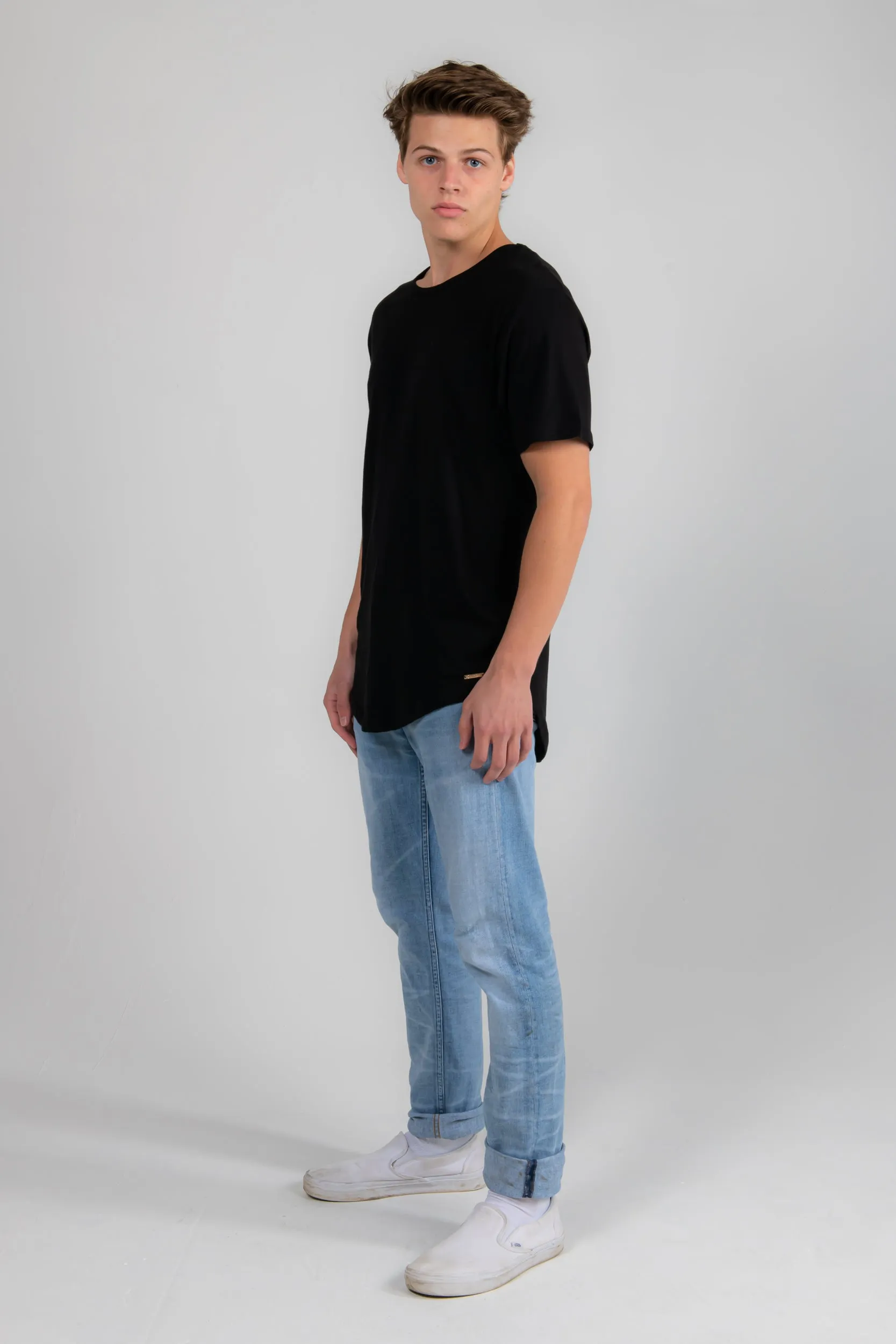 Black Drop Tail Tee