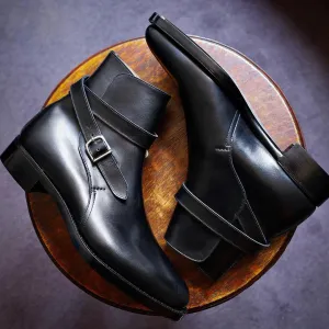 Black Leather Valladolid Slip On Jodhpur Boots - Jodhpur Boots