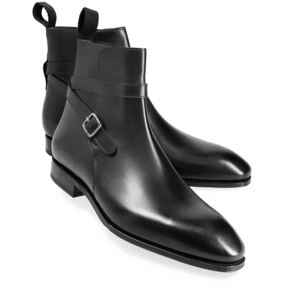 Black Leather Valladolid Slip On Jodhpur Boots - Jodhpur Boots