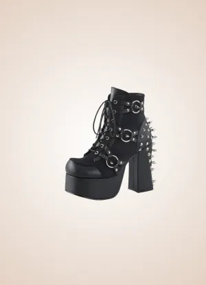 Black Steampunk Goth Style Boots
