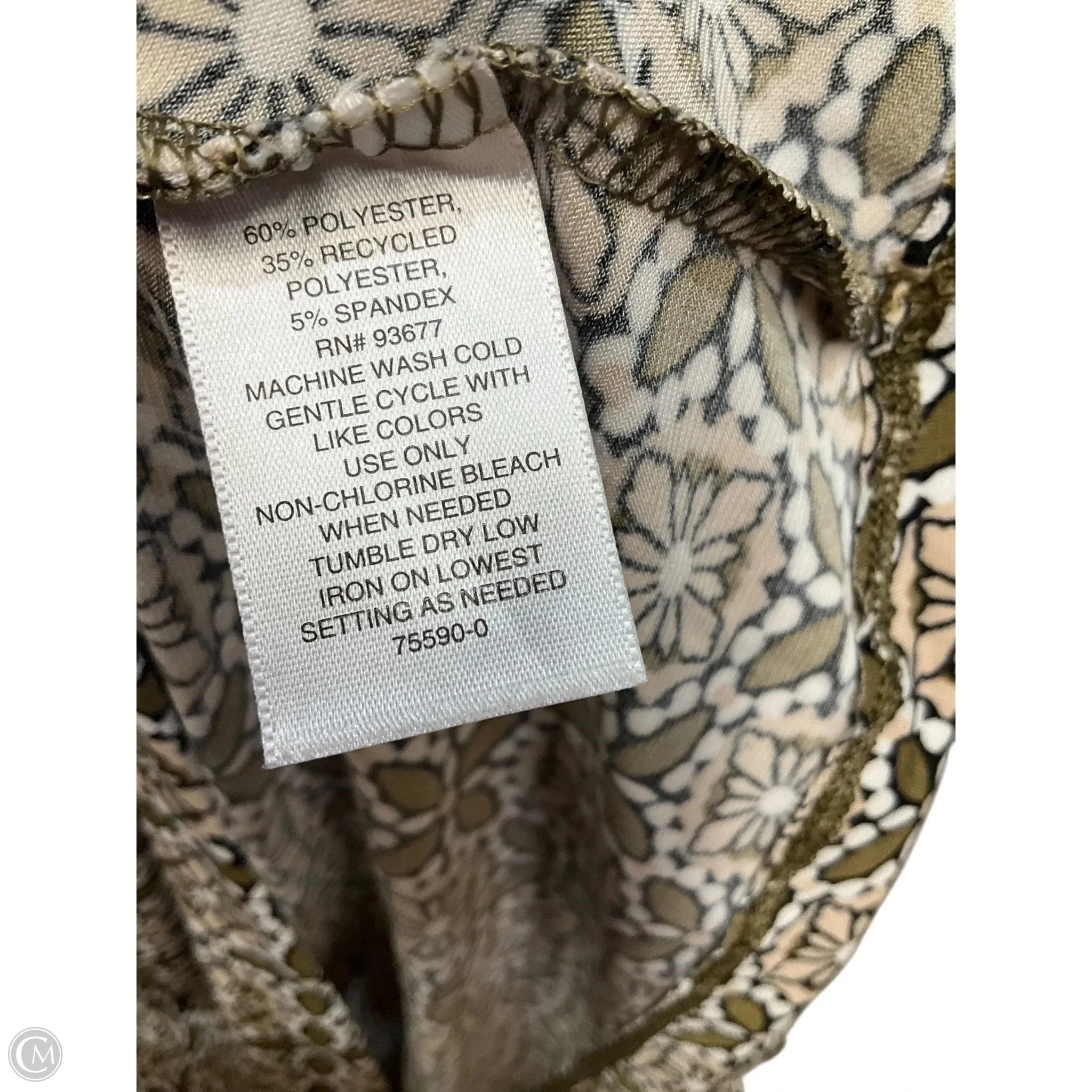 Blouse Short Sleeve By Liz Claiborne In Green, Size: Xl