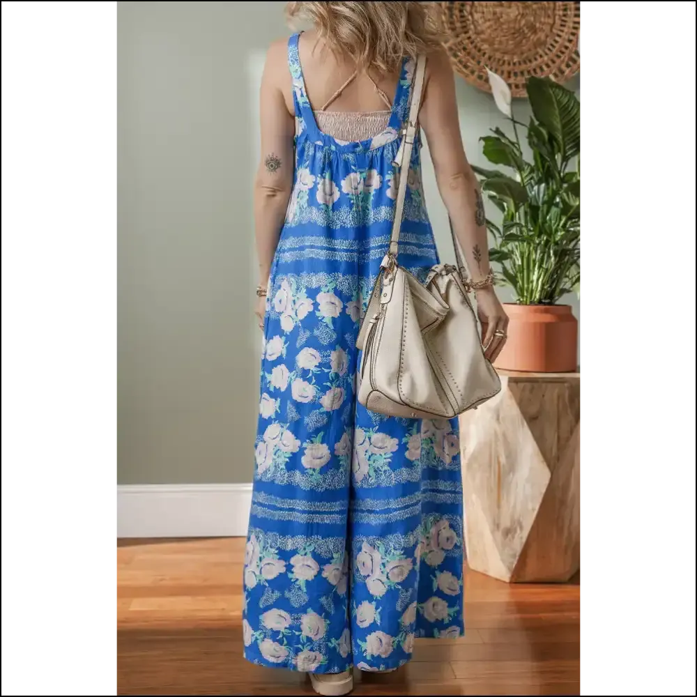 Blue Floral Print Jumpsuit: One-piece Wonder (you  Lucky Thing!) 💙 Needful Things