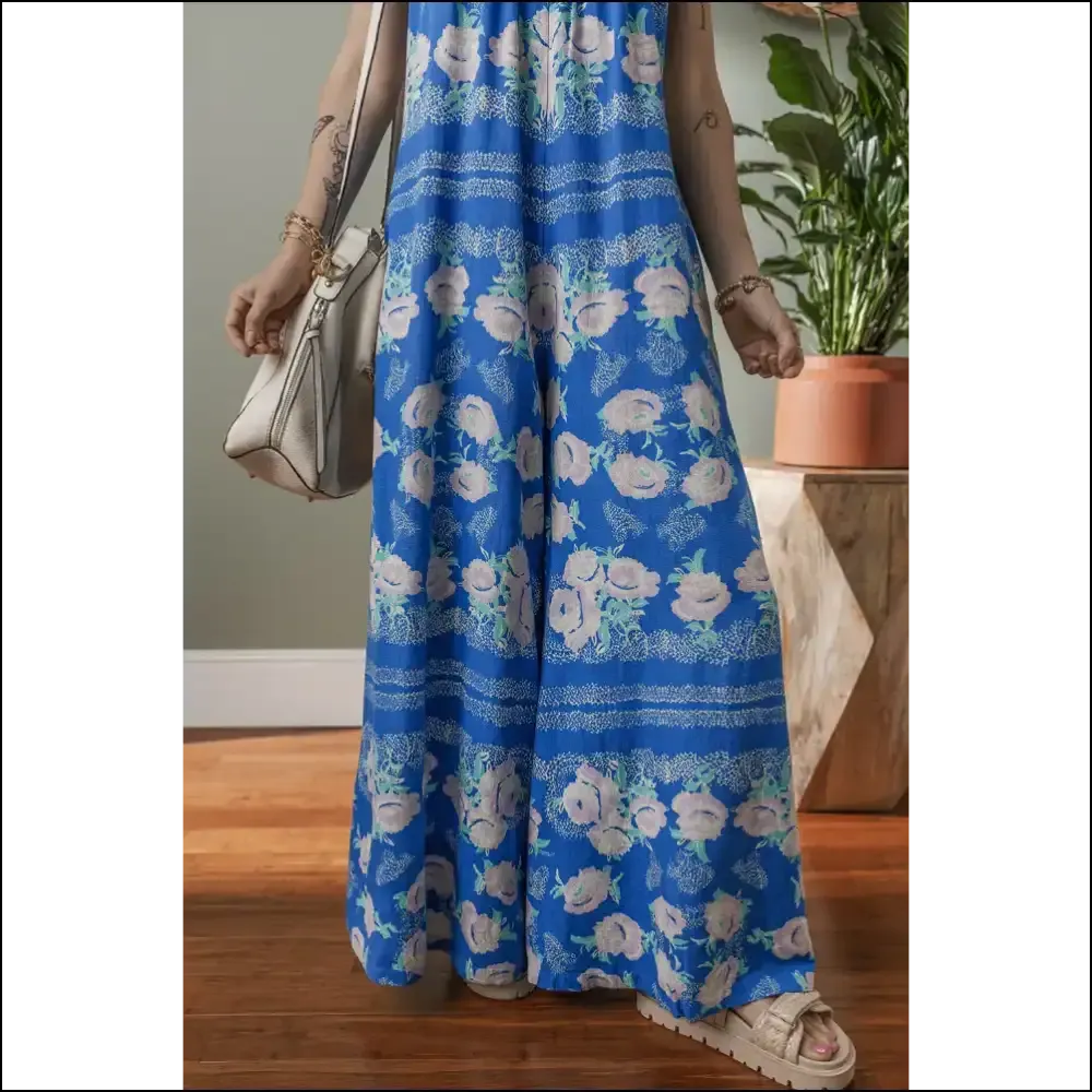 Blue Floral Print Jumpsuit: One-piece Wonder (you  Lucky Thing!) 💙 Needful Things