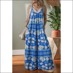 Blue Floral Print Jumpsuit: One-piece Wonder (you  Lucky Thing!) 💙 Needful Things