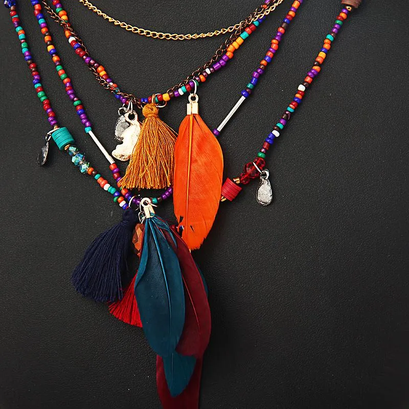 Bohemian Feather Necklace