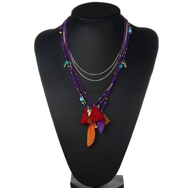 Bohemian Feather Necklace
