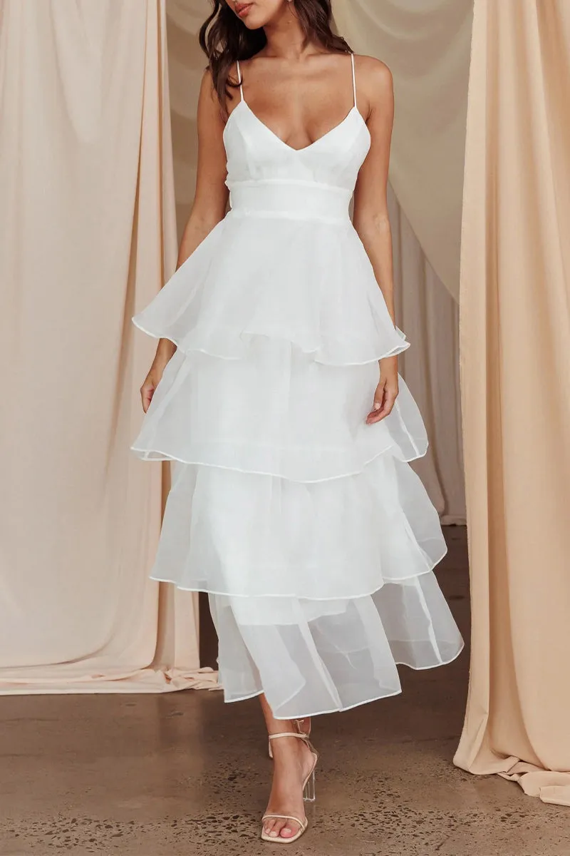 BR3062 Tiered Tulle Cami Dress