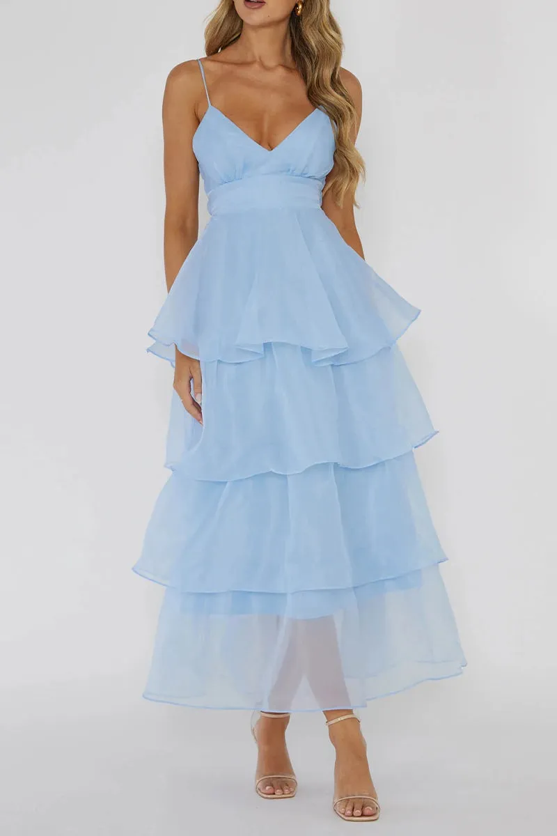 BR3062 Tiered Tulle Cami Dress