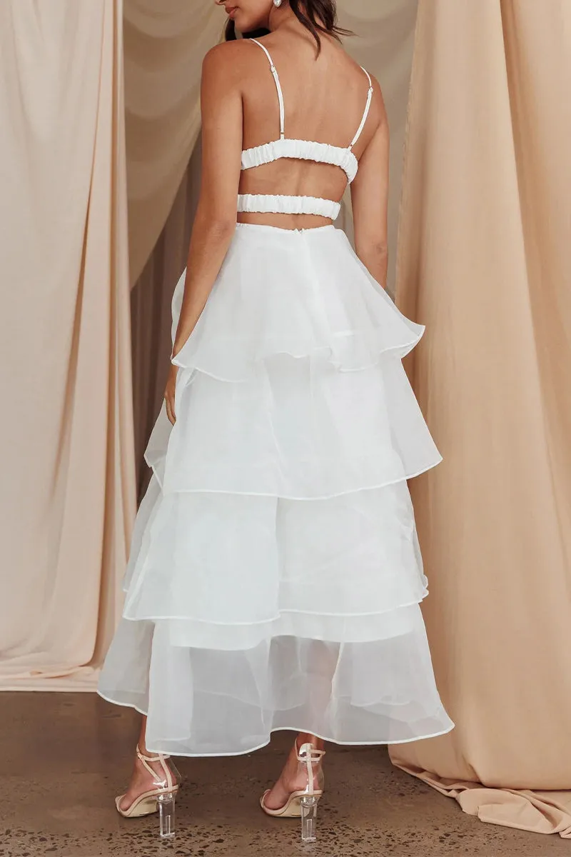BR3062 Tiered Tulle Cami Dress