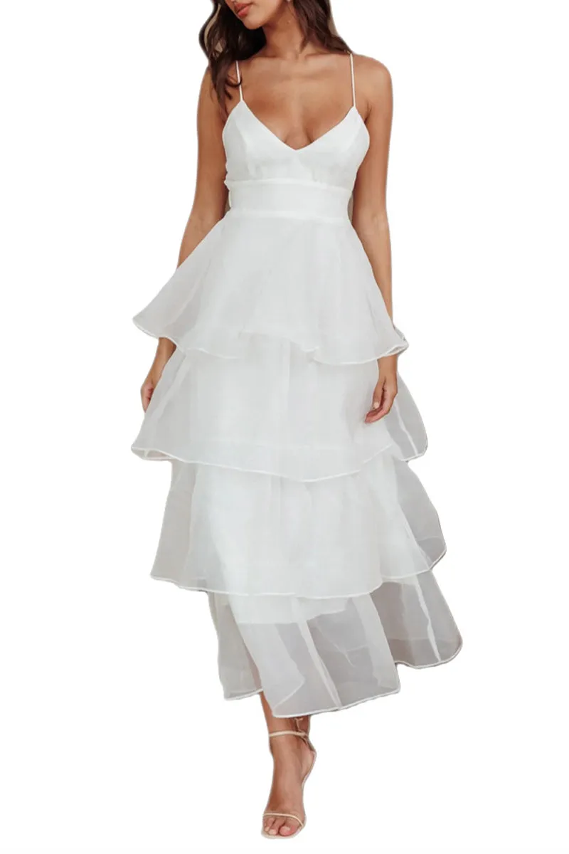 BR3062 Tiered Tulle Cami Dress