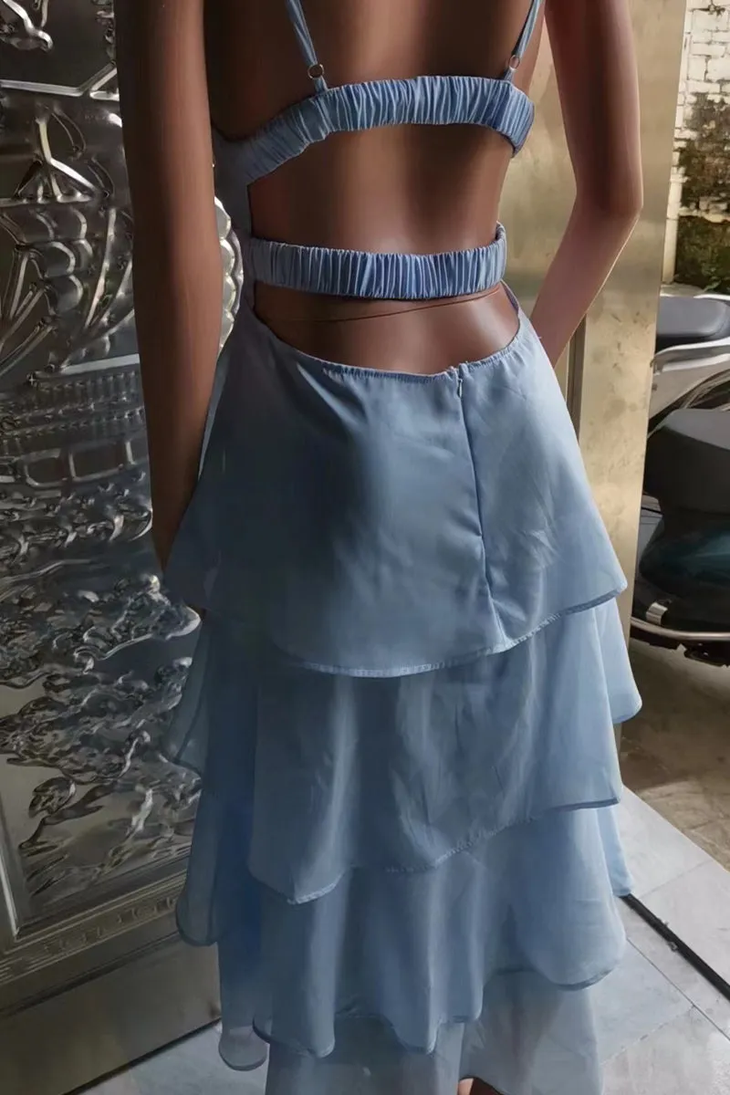 BR3062 Tiered Tulle Cami Dress