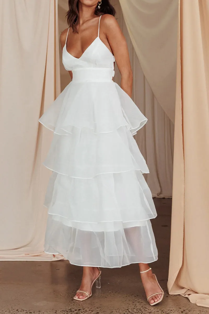 BR3062 Tiered Tulle Cami Dress