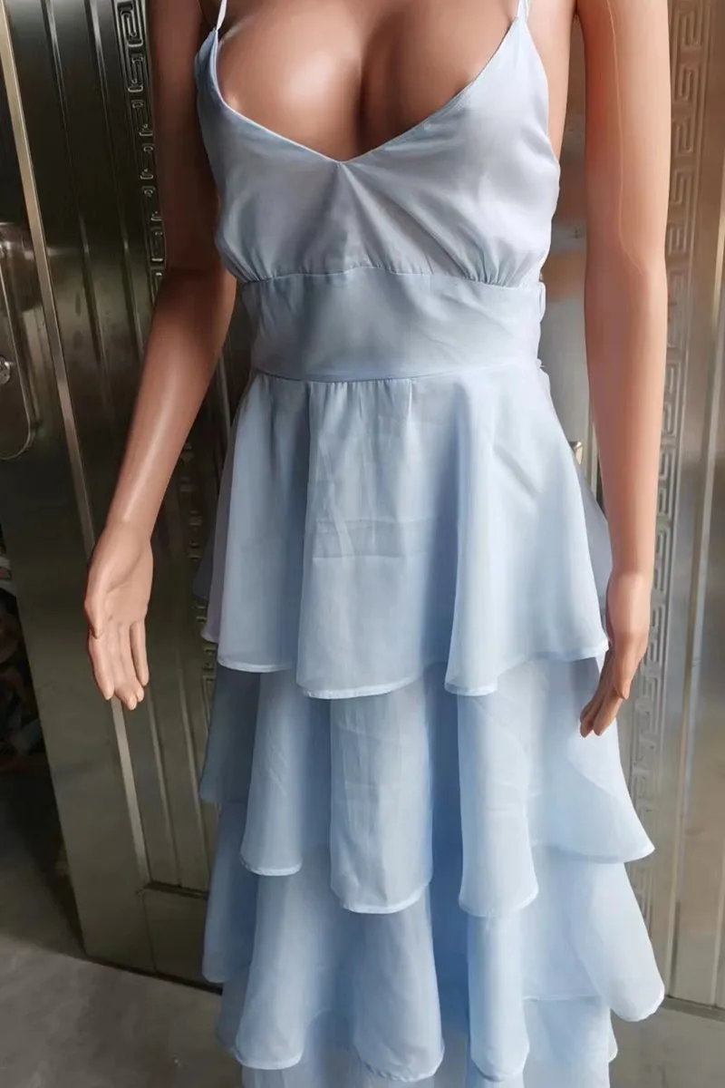 BR3062 Tiered Tulle Cami Dress