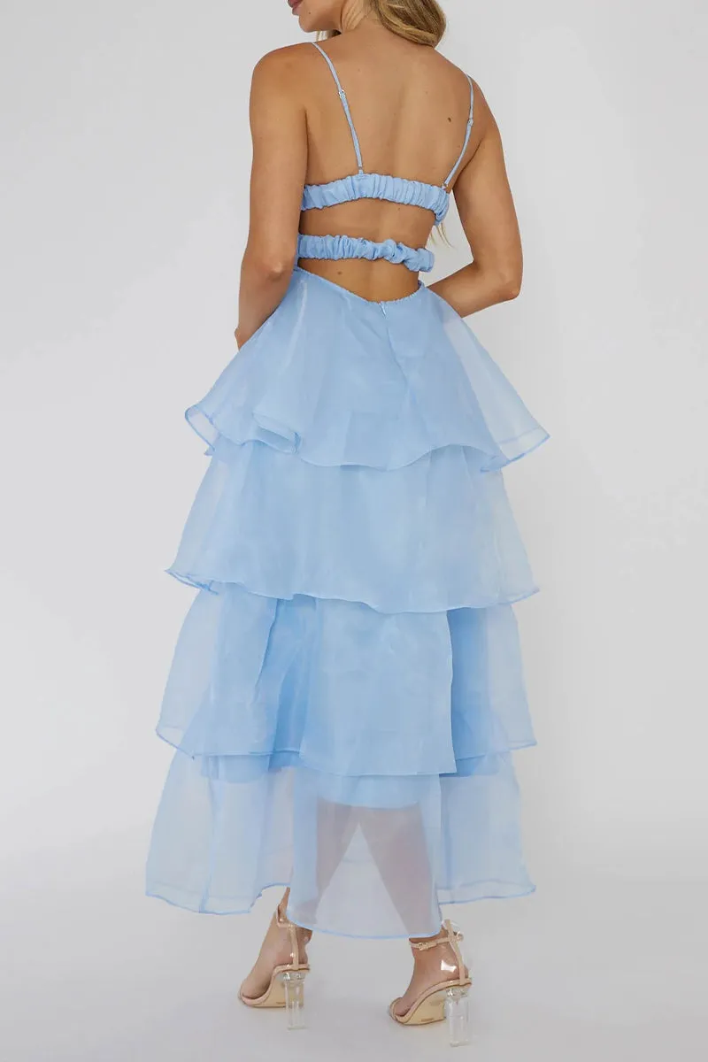 BR3062 Tiered Tulle Cami Dress