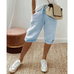 Briony | Women's Drawstring Relaxed Fit Bermuda Shorts | Walking