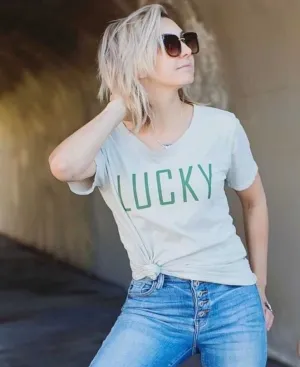 Brokedown Clothing Women's Lucky Light Olive Tee