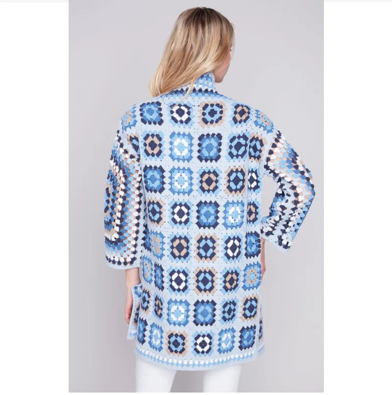 Charlie B Crochet Long Cardigan