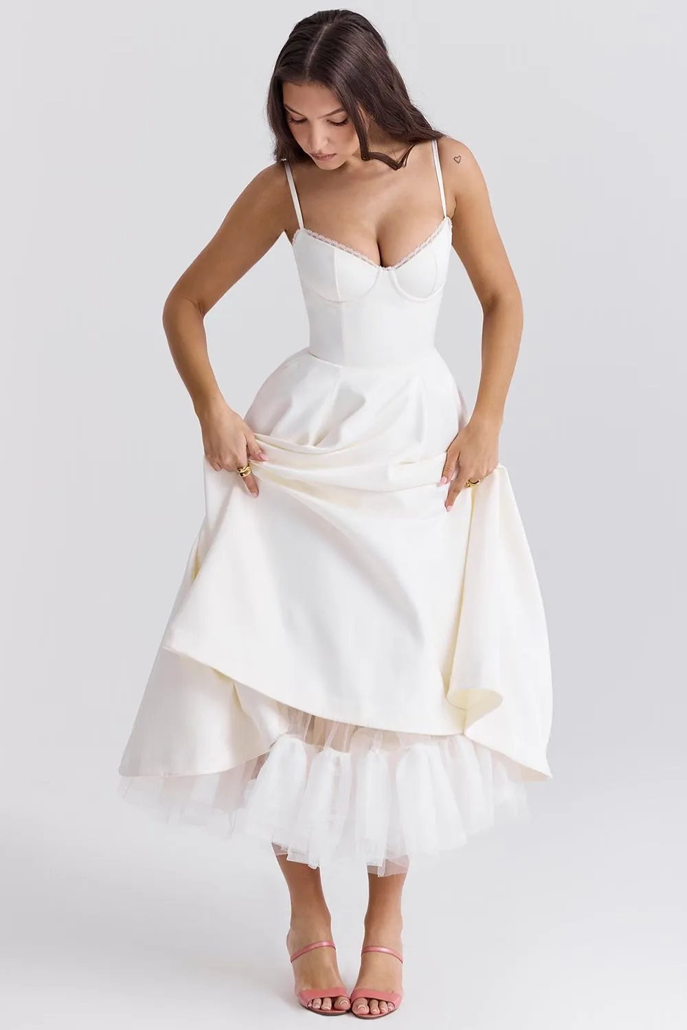 Cordelia | Delicate Tulle Accent Dress