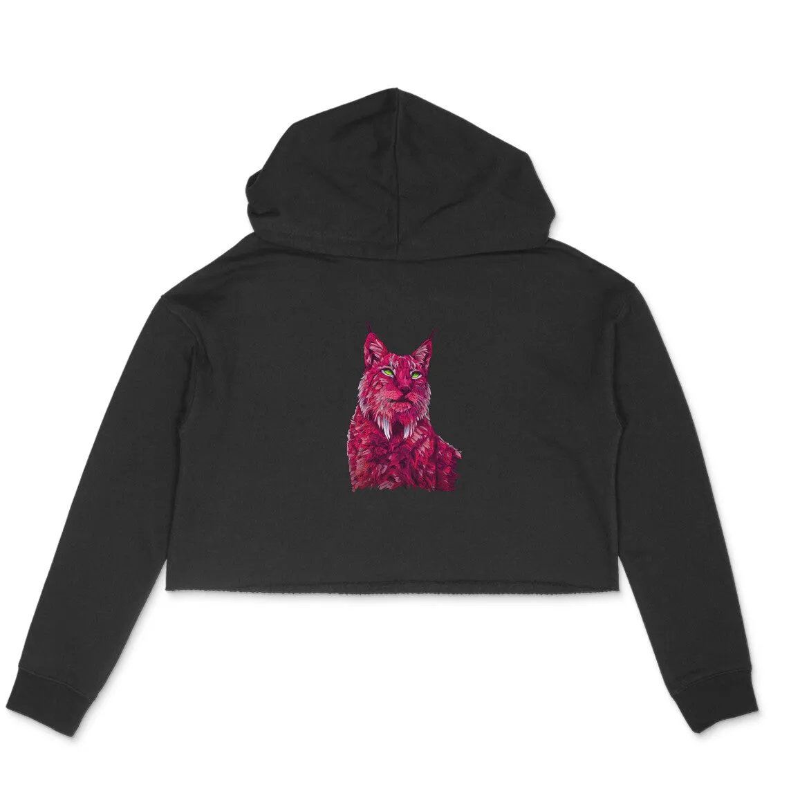 Crop Hoodie (Women) - Roar Of The Fuchsia Lion (6 Colours)
