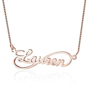 Custom Women's Infinity Script Necklace