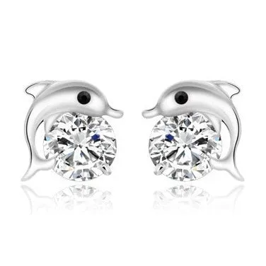 Dolphin Necklace & Earrings Set