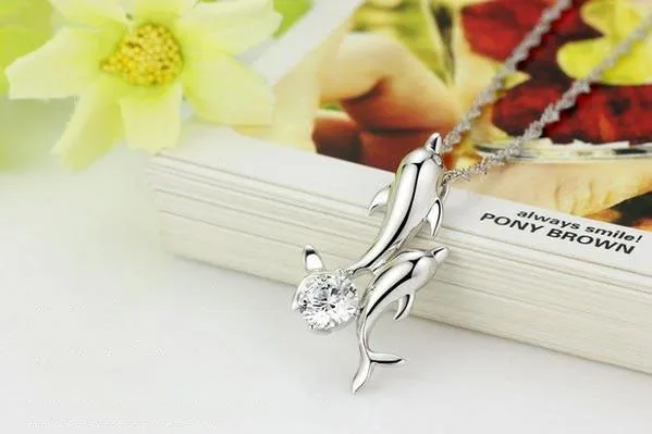 Dolphin Necklace & Earrings Set